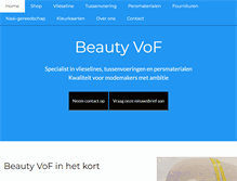 Tablet Screenshot of beautyvof.com